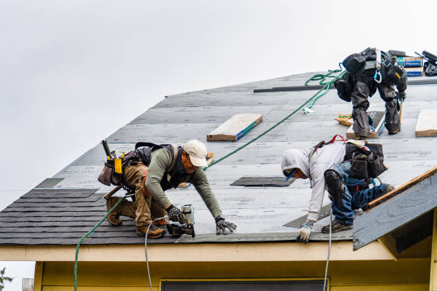 Professional Gutter Installation technician working in Crandall, TX